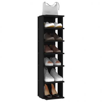 Schuhschränke 2 Stk. Schwarz 27,5x27x102 cm