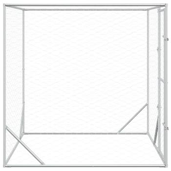 Outdoor-Hundezwinger Silbern 2x2x2 m Verzinkter Stahl