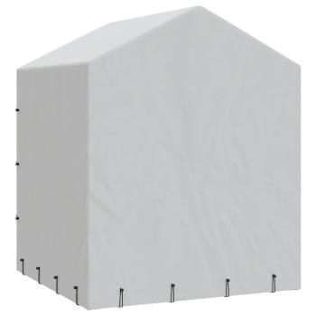 Outdoor-Hundezwinger mit Dach Silber 2x2x2,5 m Verzinkter Stahl