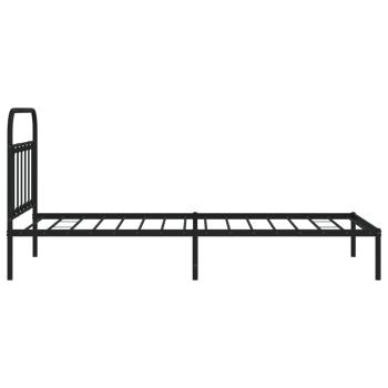 ARDEBO.de - Bettgestell mit Kopfteil Metall Schwarz 107x203 cm