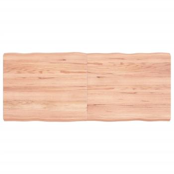 ARDEBO.de - Tischplatte 120x50x(2-6) cm Massivholz Behandelt Baumkante