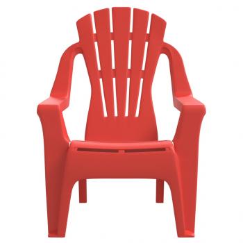 Kinder-Gartenstühle 2 Stk. Rot 37x34x44 cm PP Holzoptik