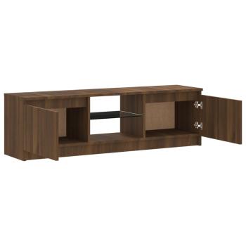 TV-Schrank mit LED-Leuchten Braun Eichen-Optik 120x30x35,5 cm