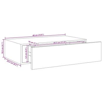 Wandregale mit Schubladen 2 Stk. Weiß 40x23,5x10 cm MDF