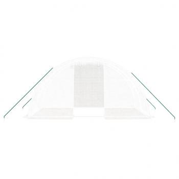 Gewächshaus mit Stahlrahmen Weiß 8 m² 4x2x2 m