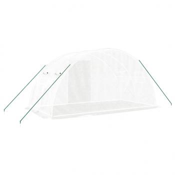 Gewächshaus mit Stahlrahmen Weiß 8 m² 4x2x2 m