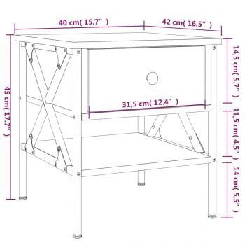Nachttische 2 Stk. Schwarz 40x42x45 cm Holzwerkstoff