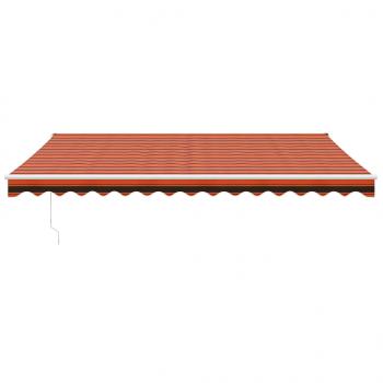 Elektrische Markise mit Kurbel Orange und Braun 4,5x3 m