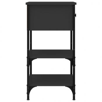 Nachttische 2 Stk. Schwarz 34x36x70 cm Holzwerkstoff