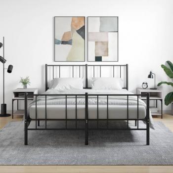 ARDEBO.de - Nachttische 2 Stk. Grau Sonoma 40x41x50 cm Holzwerkstoff