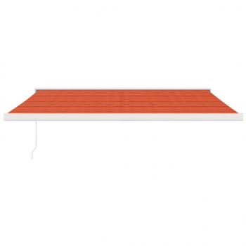 Markise Einziehbar Orange und Braun 4,5x3 m Stoff und Aluminium