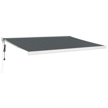 Markise Einziehbar Anthrazit 4x3 m Stoff und Aluminium