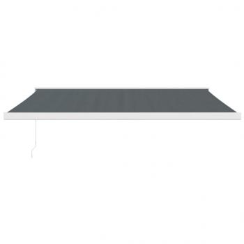 Markise Einziehbar Anthrazit 4x3 m Stoff und Aluminium