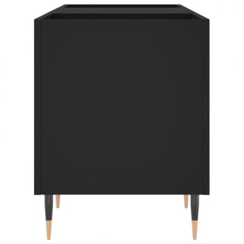 Plattenschrank Schwarz 121x38x48 cm Holzwerkstoff