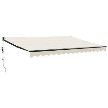 Elektrische Markise mit Kurbel Creme 4,5x3 m