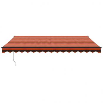 Elektrische Markise mit Kurbel Orange und Braun 4,5x3 m