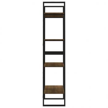 Bücherregal 4 Fächer Braun Eichen-Optik 60x30x140 cm