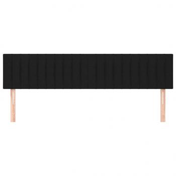 Kopfteile 2 Stk. Schwarz 90x5x78/88 cm Stoff