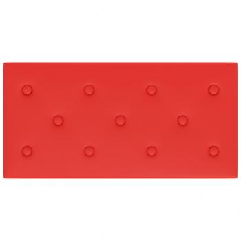 Wandpaneele 12 Stk. Rot 60x30 cm Kunstleder 2,16 m²