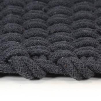 ARDEBO.de - Teppich Rechteckig Anthrazit 80x160 cm Baumwolle