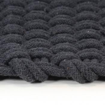 Teppich Rechteckig Anthrazit 80x160 cm Baumwolle