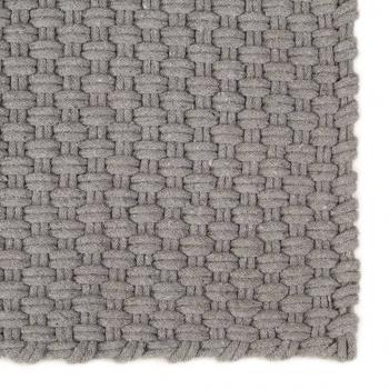 ARDEBO.de - Teppich Rechteckig Grau 180x250 cm Baumwolle