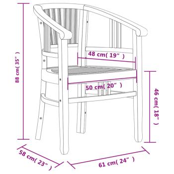 ARDEBO.de - 5-tlg. Garten-Essgruppe Massivholz Teak