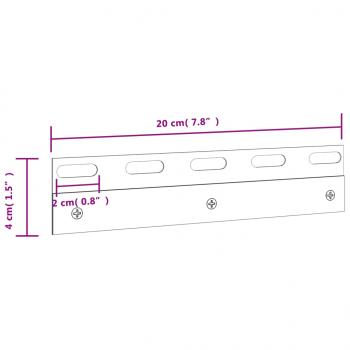 Klemmleisten 6 Stk. Silbern 20 cm Edelstahl
