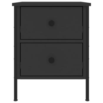 Nachttische 2 Stk. Schwarz 40x42x50 cm Holzwerkstoff