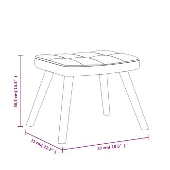 Schaukelsessel mit Hocker Dunkelgrau Stoff