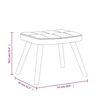 Schaukelsessel mit Hocker Senfgelb Stoff