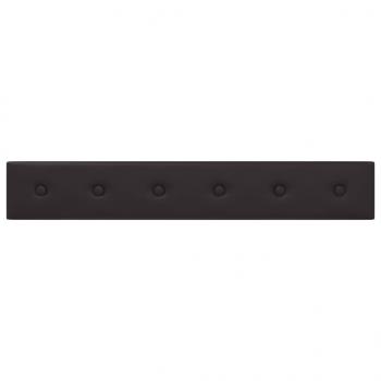 Wandpaneele 12 Stk. Schwarz 90x15 cm Kunstleder 1,62 m²