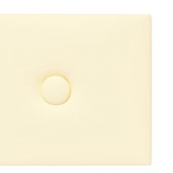 Wandpaneele 12 Stk. Creme 90x15 cm Kunstleder 1,62 m²