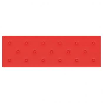 Wandpaneele 12 Stk. Rot 90x30 cm Kunstleder 3,24 m²