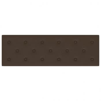 Wandpaneele 12 Stk. Braun 90x30 cm Kunstleder 3,24 m²