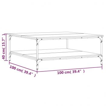 Couchtisch Schwarz 100x100x40 cm Holzwerkstoff