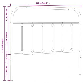 Kopfteil Metall Weiß 107 cm