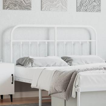 ARDEBO.de - Kopfteil Metall Weiß 135 cm