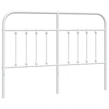Kopfteil Metall Weiß 135 cm