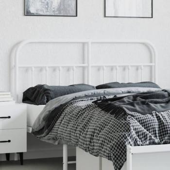 Kopfteil Metall Weiß 135 cm