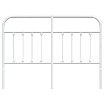 Kopfteil Metall Weiß 135 cm