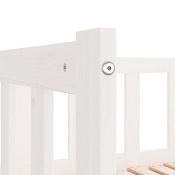 Tagesbett Ausziehbar Weiß 2x(90x200) cm Massivholz Kiefer