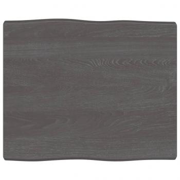 Tischplatte 60x50x(2-4) cm Massivholz Behandelt Baumkante