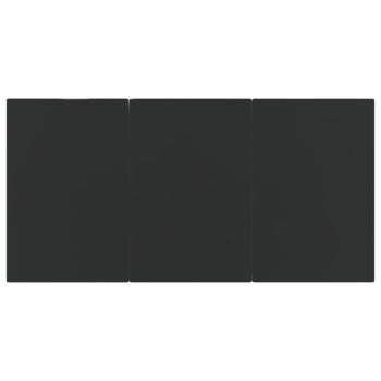 ARDEBO.de - 7-tlg. Garten-Essgruppe Grau und Schwarz Poly Rattan und Stahl