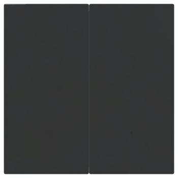 5-tlg. Garten-Essgruppe Grau und Schwarz Poly Rattan und Stahl