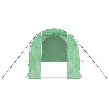 Gewächshaus mit Stahlrahmen Grün 8 m² 4x2x2 m