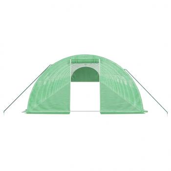 Gewächshaus mit Stahlrahmen Grün 72 m² 18x4x2 m