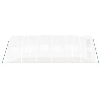 Gewächshaus mit Stahlrahmen Weiß 18 m² 6x3x2 m