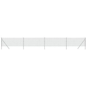 Maschendrahtzaun Silbern 1x10 m