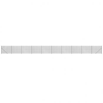 Maschendrahtzaun mit Bodenflansch Anthrazit 1,8x25 m